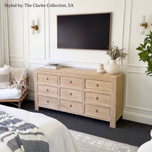 Load image into Gallery viewer, Organic Nine Drawer Chest _ Blonde Elm
