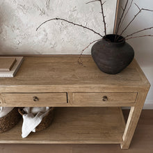 Load image into Gallery viewer, Antique Console _ 160cm _ Aged Elm _ Three Drawer