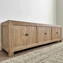 Load image into Gallery viewer, Antique TV Unit _ Six Door _ 220cm _ Aged Elm