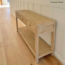 Load image into Gallery viewer, *Clearance Item* Organic Console _ Three Drawer + Shelf _ 160cm _ Blonde Elm