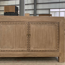 Load image into Gallery viewer, Antique Sideboard _ Studded Detail _ 140cm _ Aged Elm