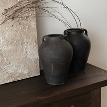 Load image into Gallery viewer, Vintage Pot _ Handles _ Stone Black