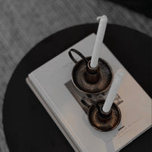 Load image into Gallery viewer, Middle Eastern Candle Holders _ Pair _ Antique Bronze