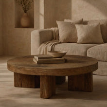 Load image into Gallery viewer, European Oak Coffee Table _ Round _ Natural