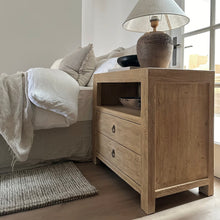 Load image into Gallery viewer, Farmhouse Bedside Table _ XL _ Aged Elm