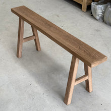 Load image into Gallery viewer, Farmhouse Skinny Bench _ Aged Elm