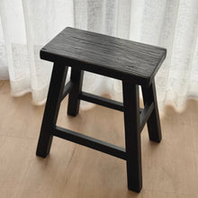 Load image into Gallery viewer, Heritage Worker Stool _ Rectangle _ Textured Black