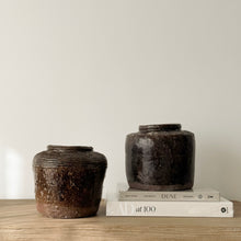 Load image into Gallery viewer, Antique Glazed Pottery _ Rustic Brown
