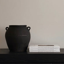 Load image into Gallery viewer, Vintage Pot _ Handles _ Stone Black