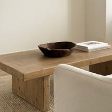 Load image into Gallery viewer, American Farmhouse Platform Coffee Table _ Honey Elm _ 2 Sizes