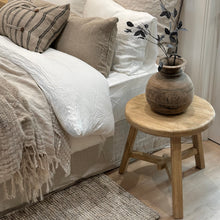 Load image into Gallery viewer, Farmhouse Side Table _ Tri-Leg _ Aged Elm
