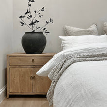 Load image into Gallery viewer, Antique Oversize Bedside Table _ Aged Elm
