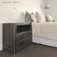 Load image into Gallery viewer, Heritage Bedside Table _ XL _ Textured Black