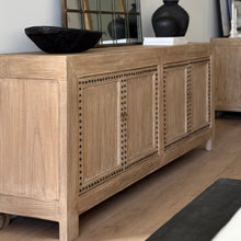 Load image into Gallery viewer, Antique Luxe Sideboard _ 230cm_ Studded Detail _ Aged Elm