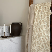 Load image into Gallery viewer, Countryside Muslin Throw _ Ivory + Light Brown