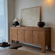 Load image into Gallery viewer, Authentic Antique Sideboard _ Warm Natural Elm _ 222cm