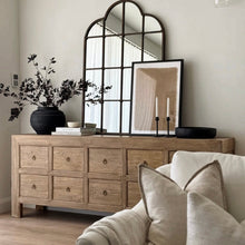 Load image into Gallery viewer, Farmhouse Sideboard _ Ten Drawer _ Aged Elm