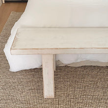 Load image into Gallery viewer, *Clearance* Hamptons Bench _ 180cm _ Rustic White Elm