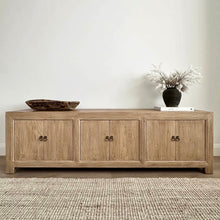 Load image into Gallery viewer, Antique TV Unit _ Six Door _ 220cm _ Aged Elm