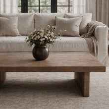 Load image into Gallery viewer, French Provincial Platform Coffee Table _ Distressed Brown