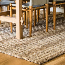 Load image into Gallery viewer, Rug _ Organic Jute _ Stripe _ Natural & Ivory