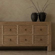 Load image into Gallery viewer, Farmhouse Sideboard _ Ten Drawer _ Aged Elm