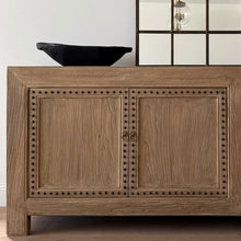 Load image into Gallery viewer, Studded Antique Sideboard _ 140cm _ Aged Elm