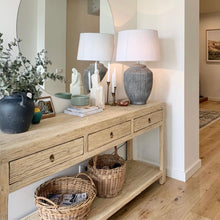 Load image into Gallery viewer, Organic Console _ Three Drawer + Shelf _ 160cm _ Blonde Elm