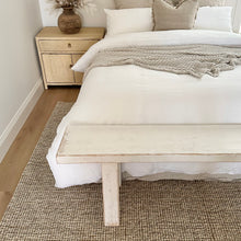 Load image into Gallery viewer, *Clearance* Hamptons Bench _ 180cm _ Rustic White Elm
