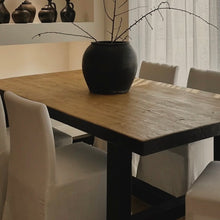 Load image into Gallery viewer, Heritage Dining Table _ 210cm _ Black + Honey Elm