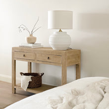 Load image into Gallery viewer, Organic Console _ Two Drawer + Shelf _ 120cm _ Blonde Elm