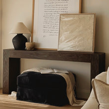 Load image into Gallery viewer, Platform Hallway Table _ Satin Brown