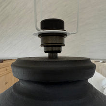 Load image into Gallery viewer, Fossil Lamp by Impreshens _ Stone Grey/Black + Textured Fabric Empire Shade