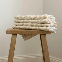 Load image into Gallery viewer, Countryside Muslin Throw _ Ivory + Light Brown