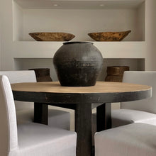 Load image into Gallery viewer, Heritage Dining _ Distressed Black + Honey Elm _ 2 Sizes