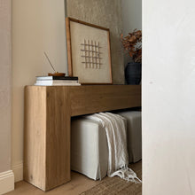 Load image into Gallery viewer, Farmhouse Hallway Table _ Aged Elm