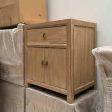 Load image into Gallery viewer, Farmhouse Bedside Table _ 55cm _ Aged Elm