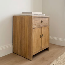 Load image into Gallery viewer, Antique Bedside Table _ Honey Elm