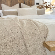 Load image into Gallery viewer, Organic Throw _ Rustic _ Natural + Black