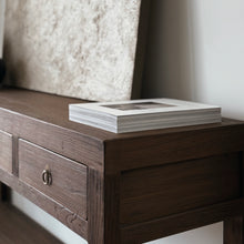 Load image into Gallery viewer, Wabi Console _ Four Drawer_ 190cm _ Antique Brown