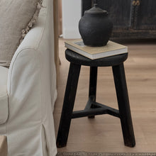 Load image into Gallery viewer, Provincial Worker Stool _ Textured Black
