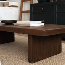 Load image into Gallery viewer, Wabi-Sabi Platform Coffee Table _ Antique Brown