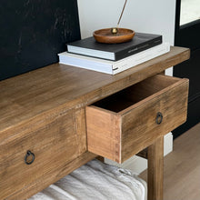 Load image into Gallery viewer, Ming Console _ Two Drawer _ 120cm _ Rustic Brown