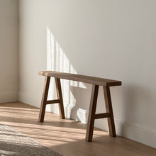 Load image into Gallery viewer, Farmhouse Skinny Bench _ Aged Elm