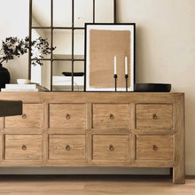 Load image into Gallery viewer, Honey Elm Sideboard _ Ten Drawer