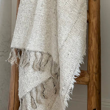 Load image into Gallery viewer, Organic Throw _ Rustic _ Natural + Black