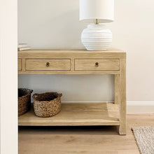 Load image into Gallery viewer, Organic Console _ Three Drawer + Shelf _ 160cm _ Blonde Elm