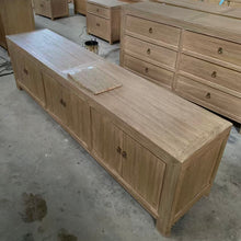 Load image into Gallery viewer, Antique TV Unit _ Six Door _ 220cm _ Aged Elm