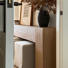 Load image into Gallery viewer, Farmhouse Hallway Table _ Aged Elm