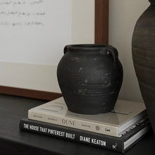 Load image into Gallery viewer, Antique Pot _ Handles _ Small _ Rustic Black